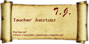 Taucher Jusztusz névjegykártya